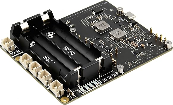 Geekworm X1201 Ultra-Thin 5V UPS Expansion Board for Raspberry Pi 5 | Max 5.1V 5A Output, Auto Power On, Safe Shutdown, Power Loss Detection, Batteries NOT Included