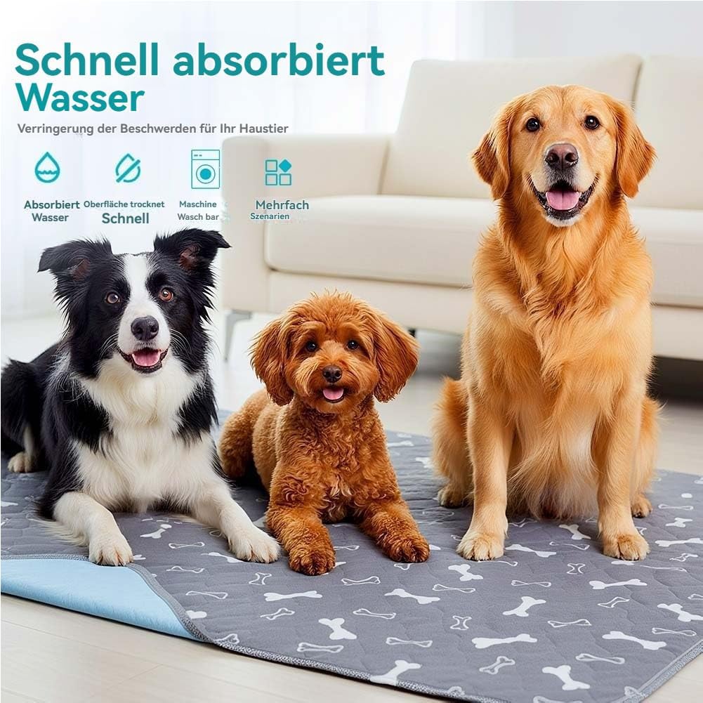 2026 Neue Wuffaro PIPI Matte, Wuffaroo PIPI Matte Mit Pheromone, Welpenunterlagen Waschbar, Wiederverwendbar, Auslaufsicher, rutschfest, Trocknende, Für Alle Hunde (E,30*30cm)