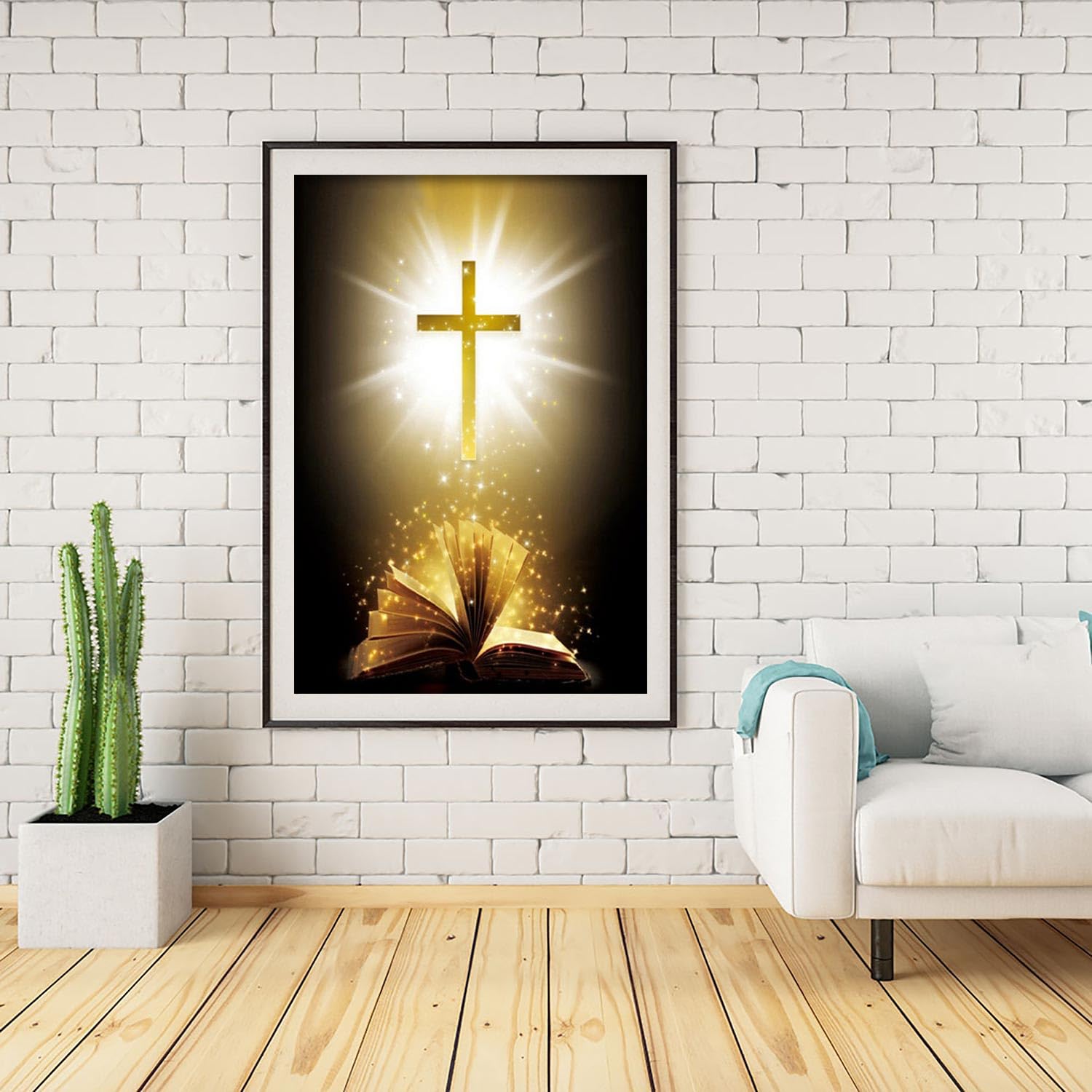 5D Diamond Painting Kit For Adults - 12x16 Inch Cross Design DIY Art Craft