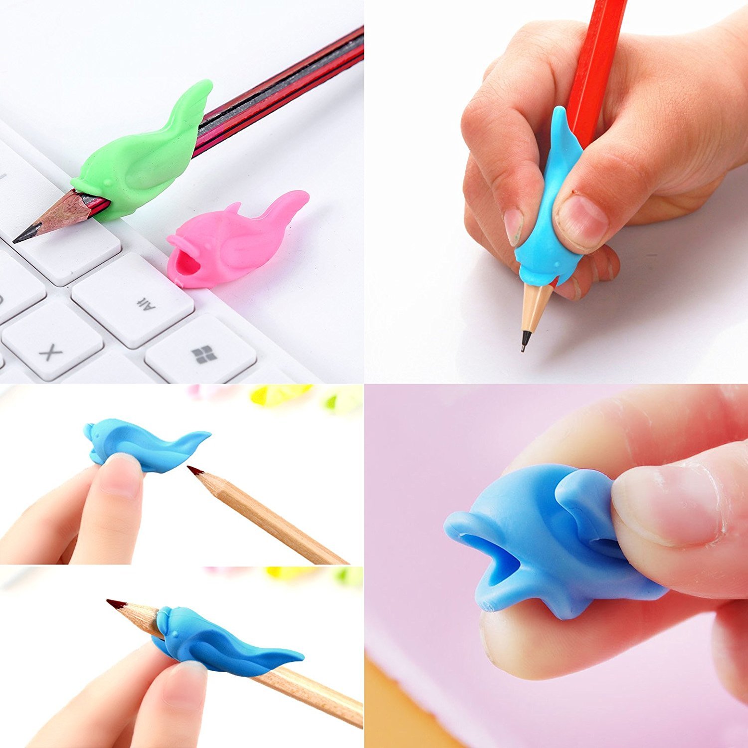 Buy 30 PCs Pencil Grips, Wolfride Silicone Ergonomic Writing Claw Cute
