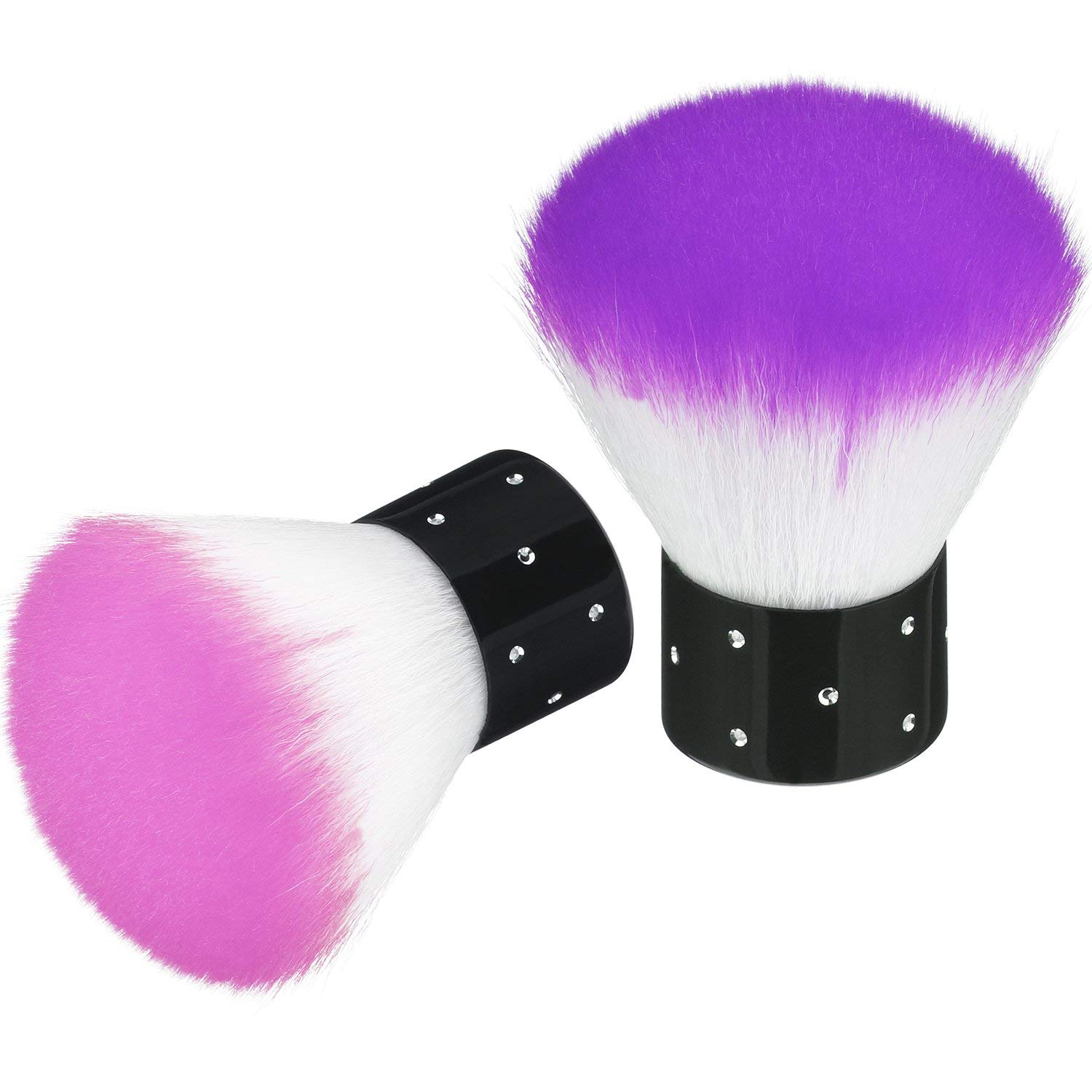 Nail Art Dust Brush Soft Nail Brush Makeup Brush Cleaner for UV Gel Nail Dust Cleaning Remover Tools Nail Art Equipment, 2pcs