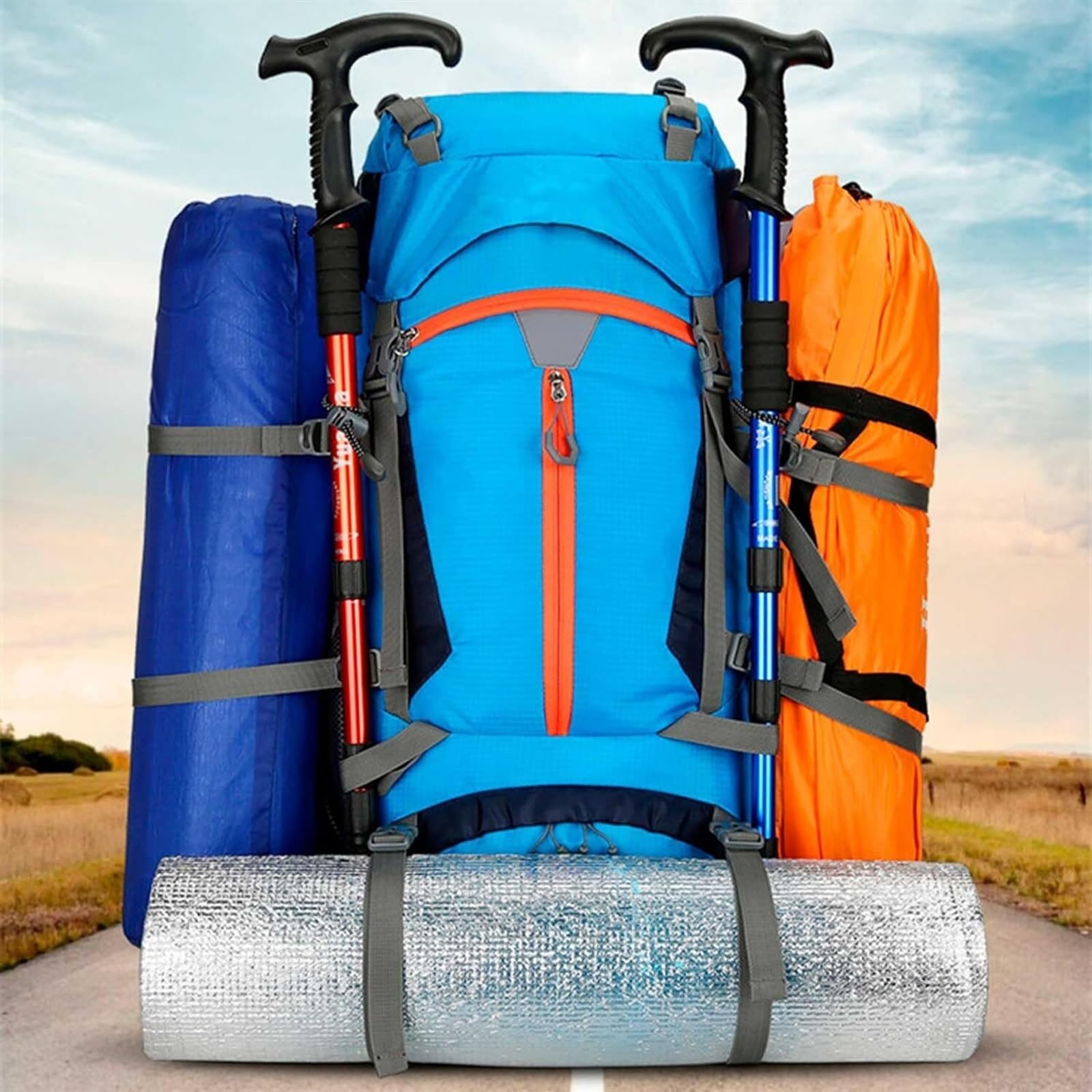 Plecak Turystyczny Plecak Trekkingowy Plecak Górski 65L Plecak Turystyczny Lekki, Sportowy Plecak Podróżny Na Świeżym Powietrzu Torba Alpinistyczna(A)