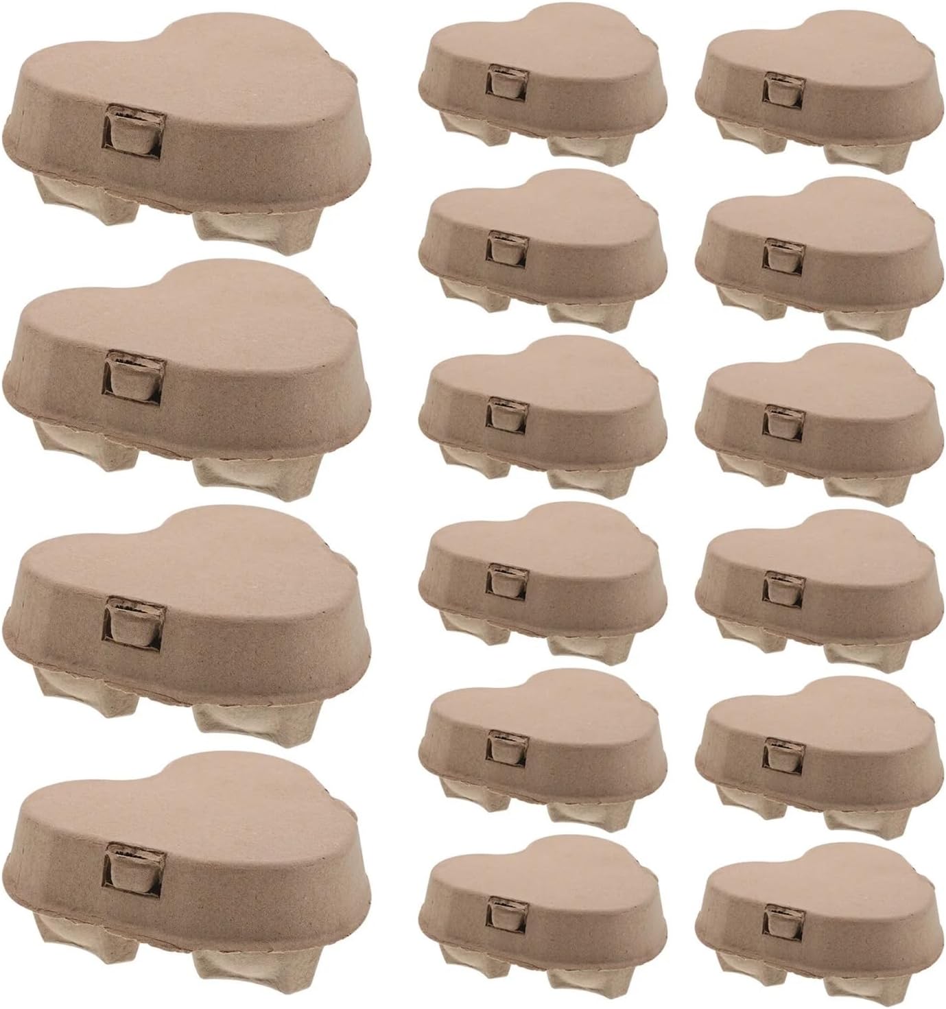 30Pcs Heart Shape Pulp Paper Egg Cartons Valentines Day Packaging Gift Cardboard Egg Holder Farm Decoration Heart Shape Boxes