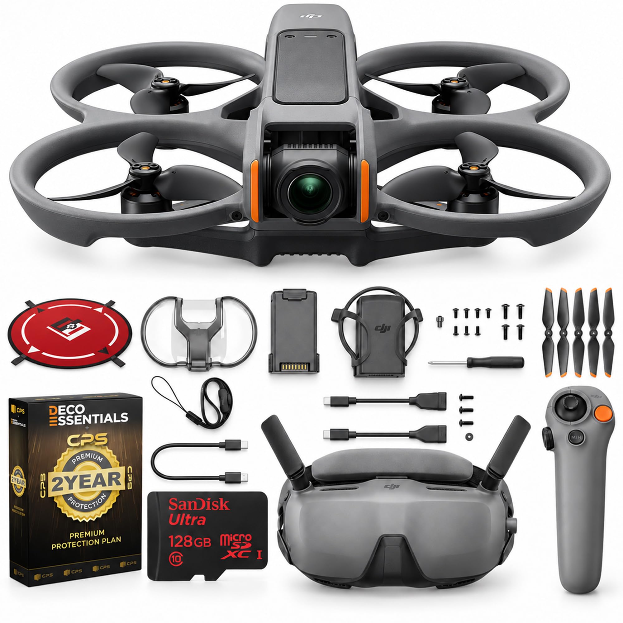 Avata 2 Fly Smart Combo (Three Batteries) with Drone with 4k Camera, Goggles N3, Remote,…
