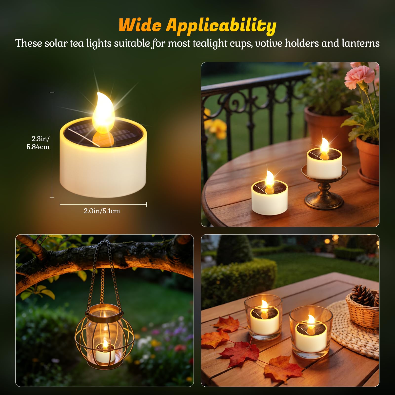 Amazon.com: PChero Solar Tea Lights Outdoor Waterproof