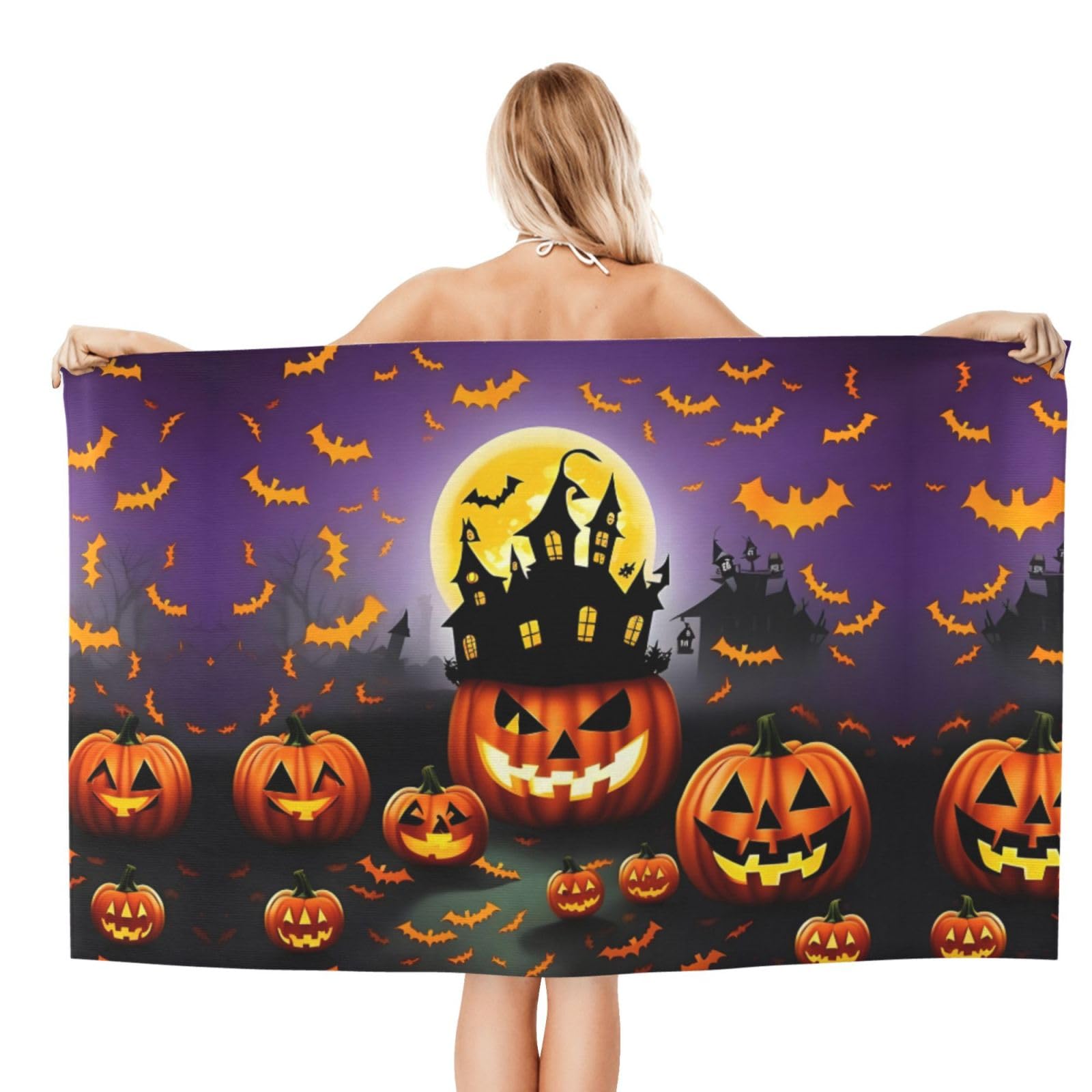 Amazon｜PULaif Happy-Halloween-Day-Trick-Or-Treat 極細繊維吸収バス 