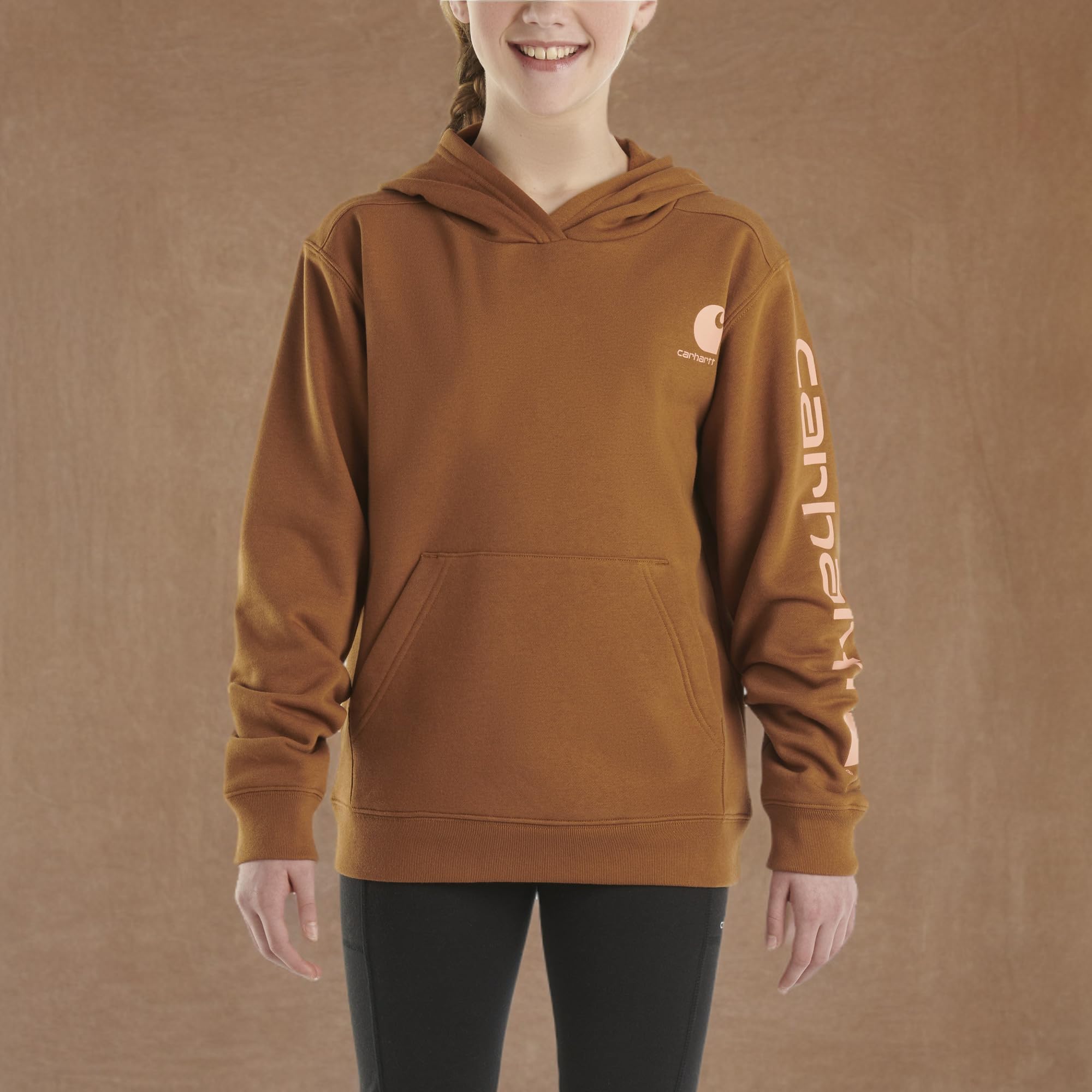 Carhartt Hoodie Fleece Pullover Sweatshirt Felpa con Cappuccio Bambina