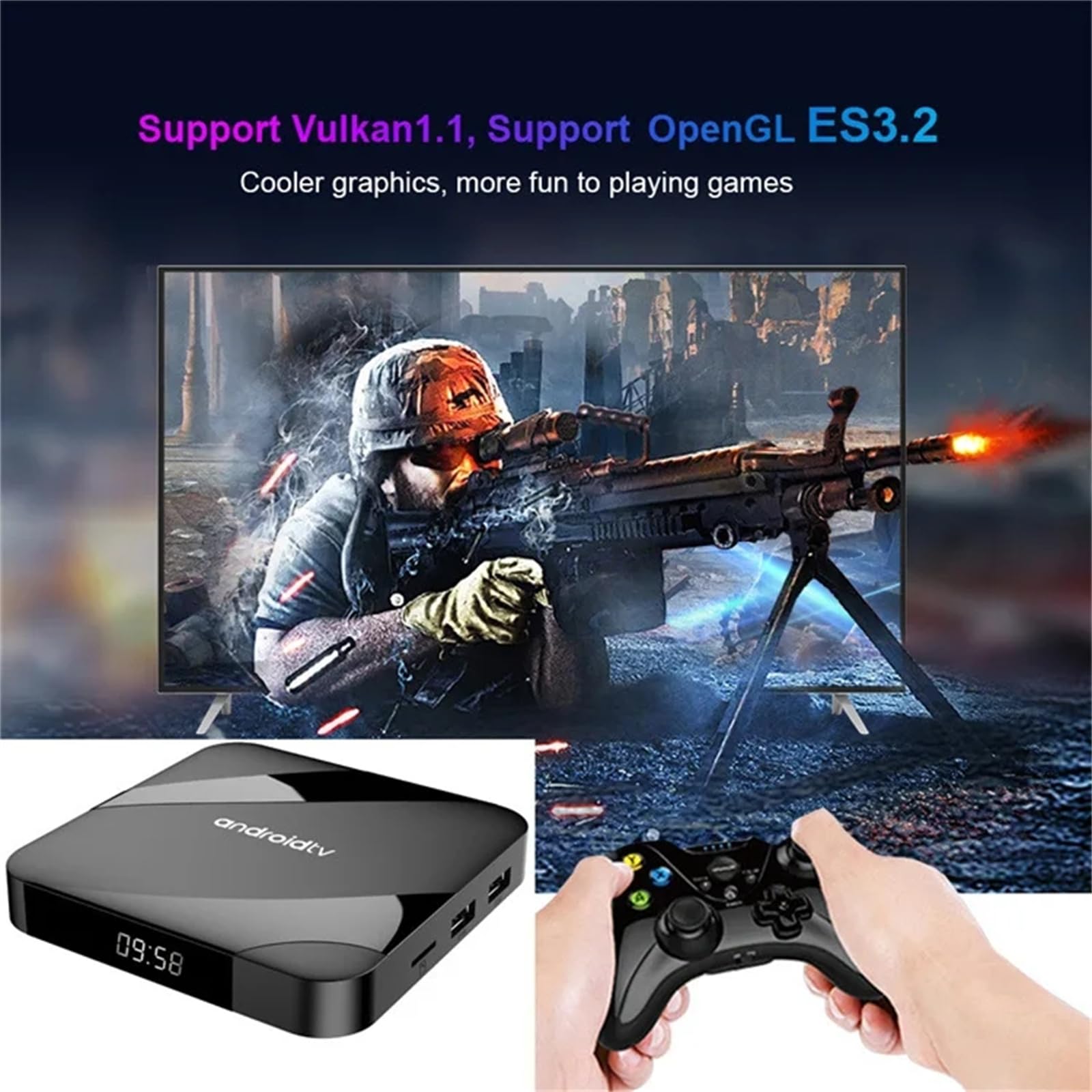 Amazon.com: TV98 ATV Ultra HD 8K Smart TV Box Android 11 to