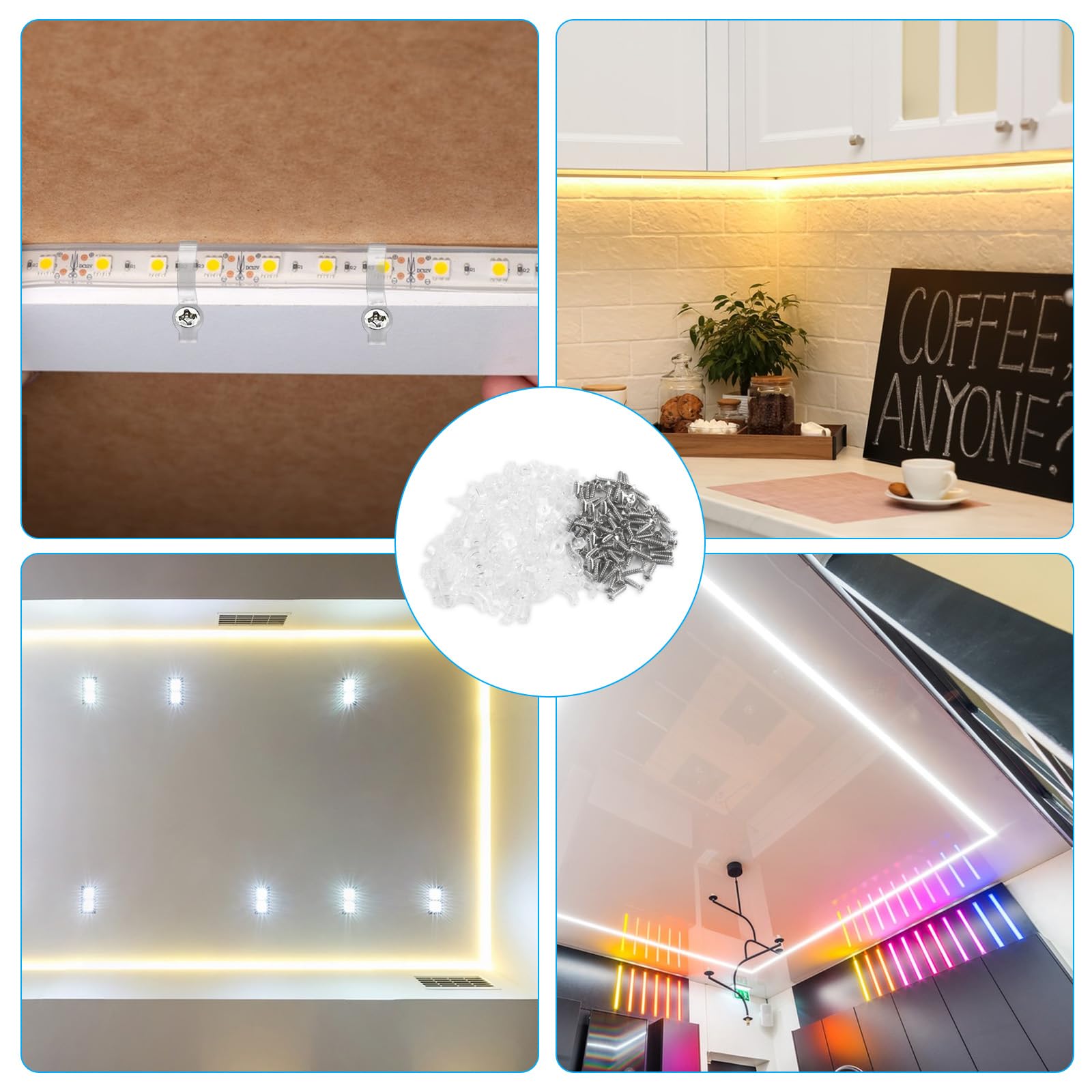 100Pcs Strip Light Mounting Brackets,Outdoor LED Strip Light Mounting Clips — Amazon image 7