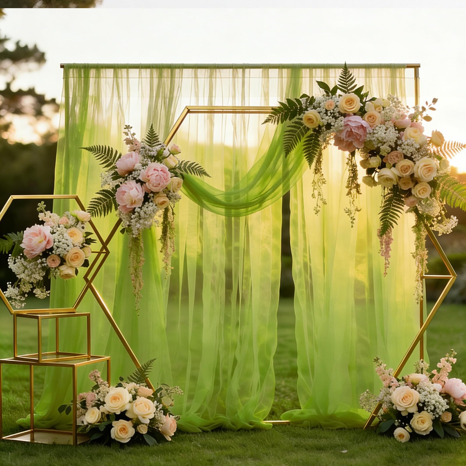 Tessuto in organza al metro, 5 m x 160 cm, morbido tulle da cucire, tessuto decorativo, drappeggio, organza tulle, per archi di nozze, decorazione a mani libere, per cerimonie, feste, abiti