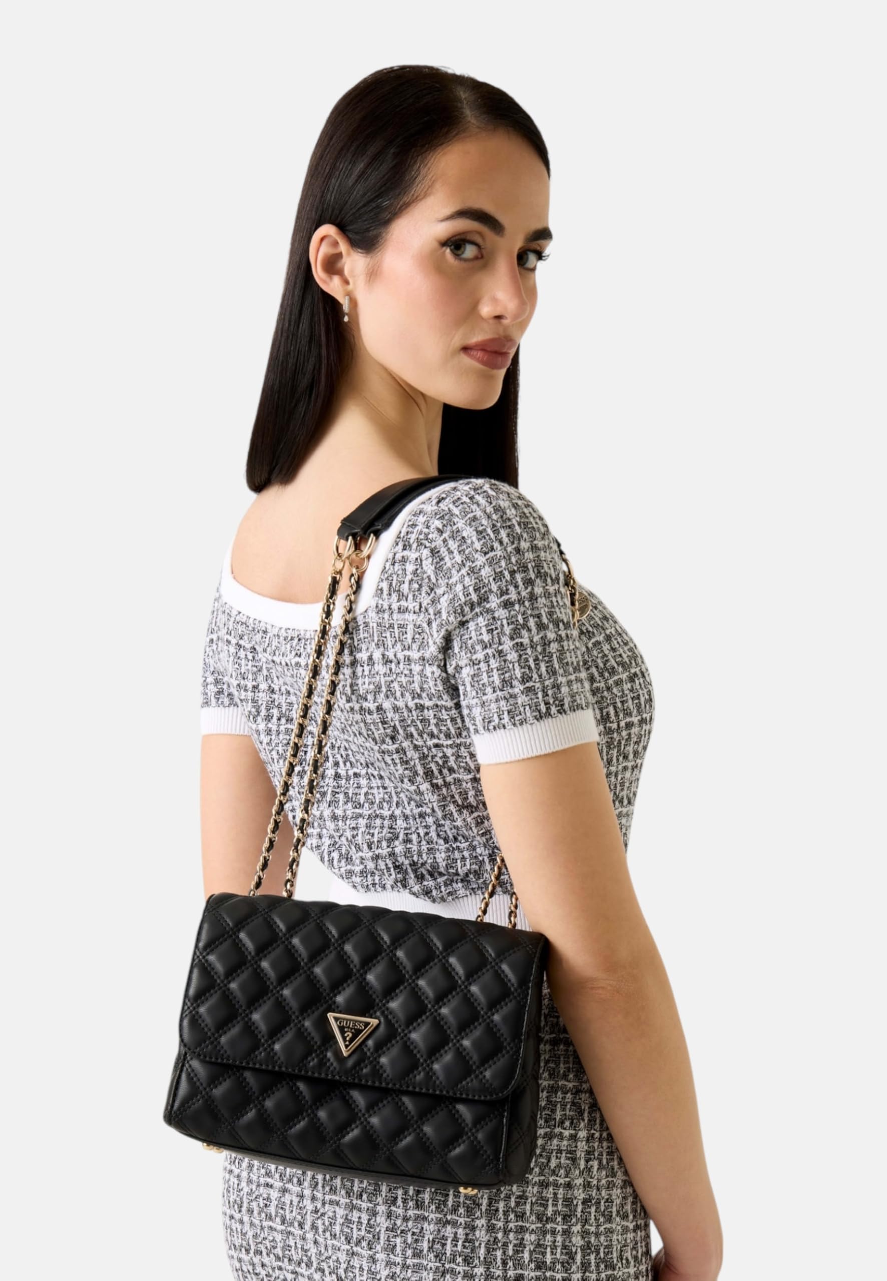 GUESS Kürschnerei-Schultertasche jeans - Frau