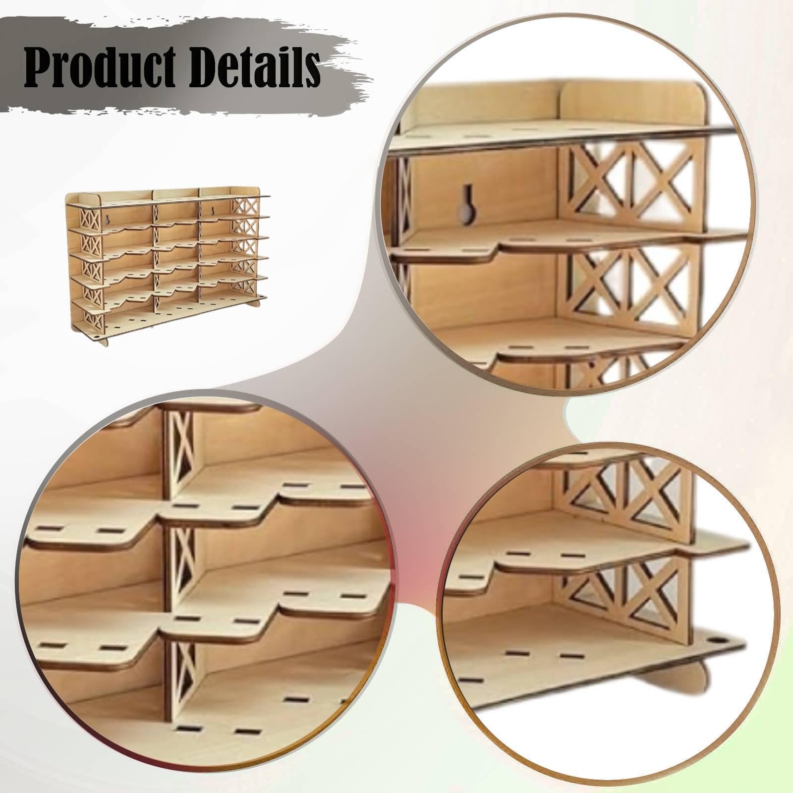 Vetrina Da Parete in Legno per Miniature: Supporto Versatile per Esporre Giocattoli.