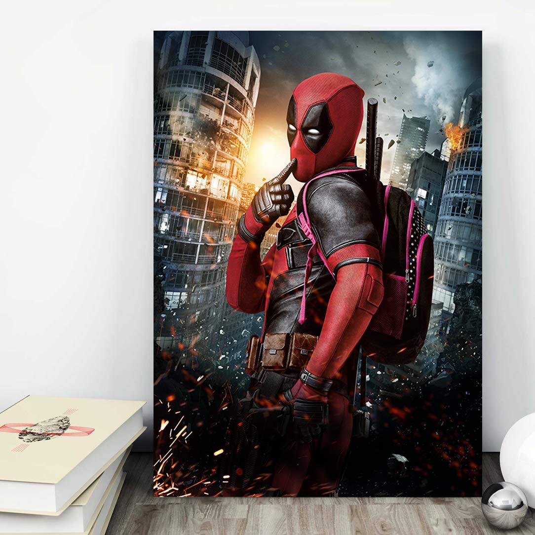 Poster Gift Idea Deadpool Marvel Comics Hero Characters | Picture Portrait Print on Gloss Card UNFRAMED Wall Art Home Decor | Size A5 A4 A3 (A5 (148×210mm))