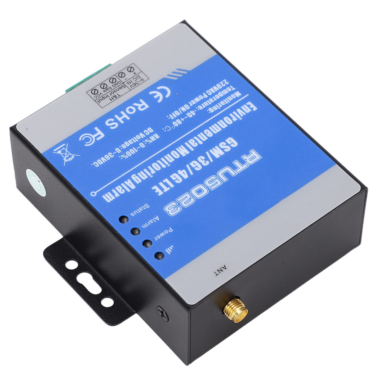 Temperatur-Feuchte-Detektor, RTU5023-Moduldesign, Abschaltüberwachung, GSM-Umgebungsalarm, Wiederaufladbare Batterie für Zuhause für Gewächshäuser (4GL-E EU-Stecker)