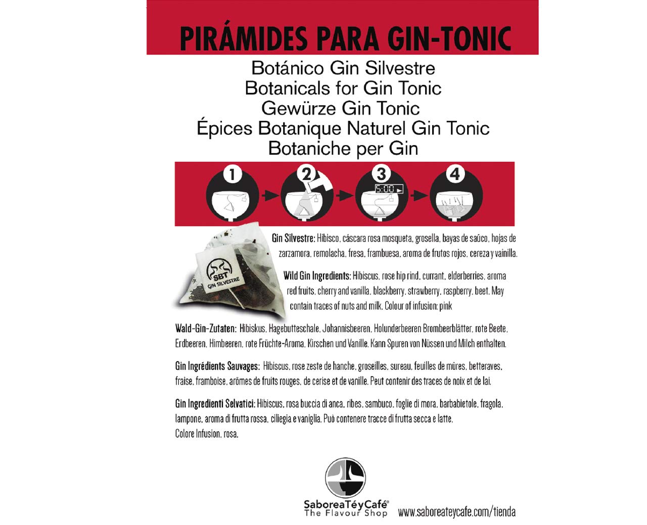 Botánicos Silvestres para Gin Tonic Especias para Cócteles Aromatizante Natural - 12 unidades