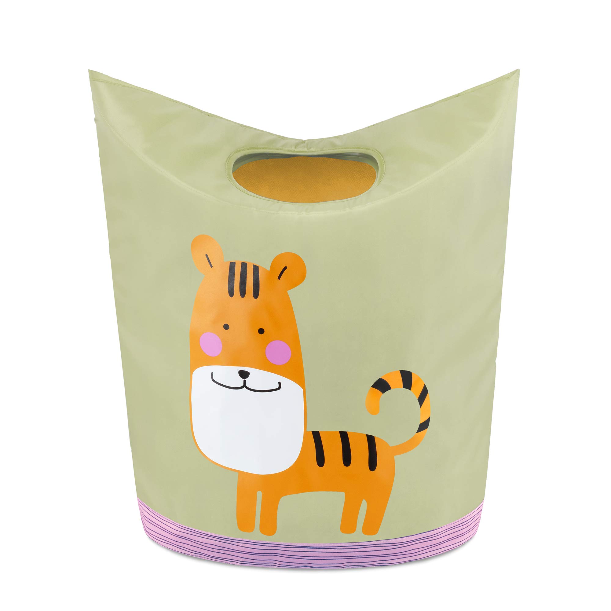(Tiger) KMD Kids Laundry Hamper, Collapsible Dirty Clothes Basket