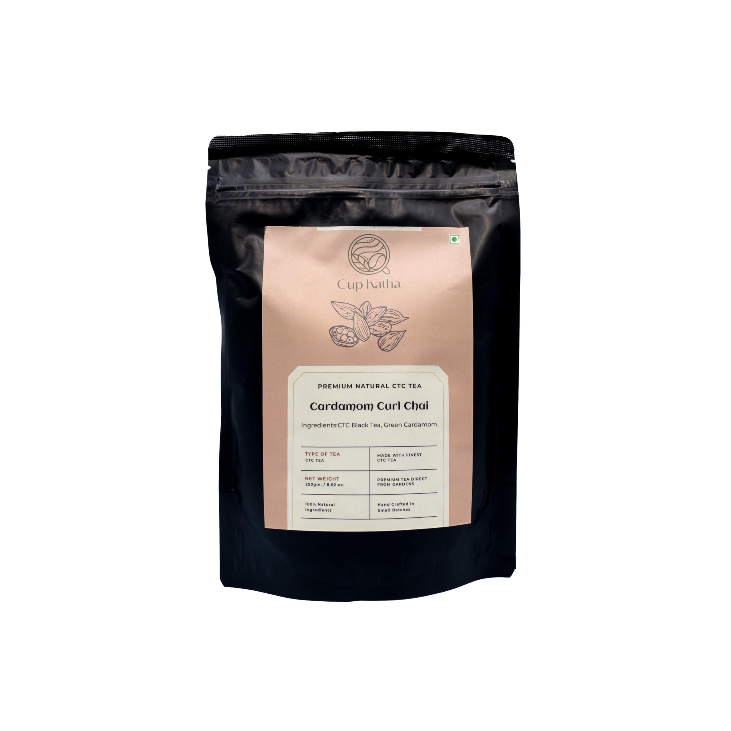 CupKatha Cardamom Curl Chai | CTC Tea with Natural Ingredients for Digetion Support | 100 Gram-image-16