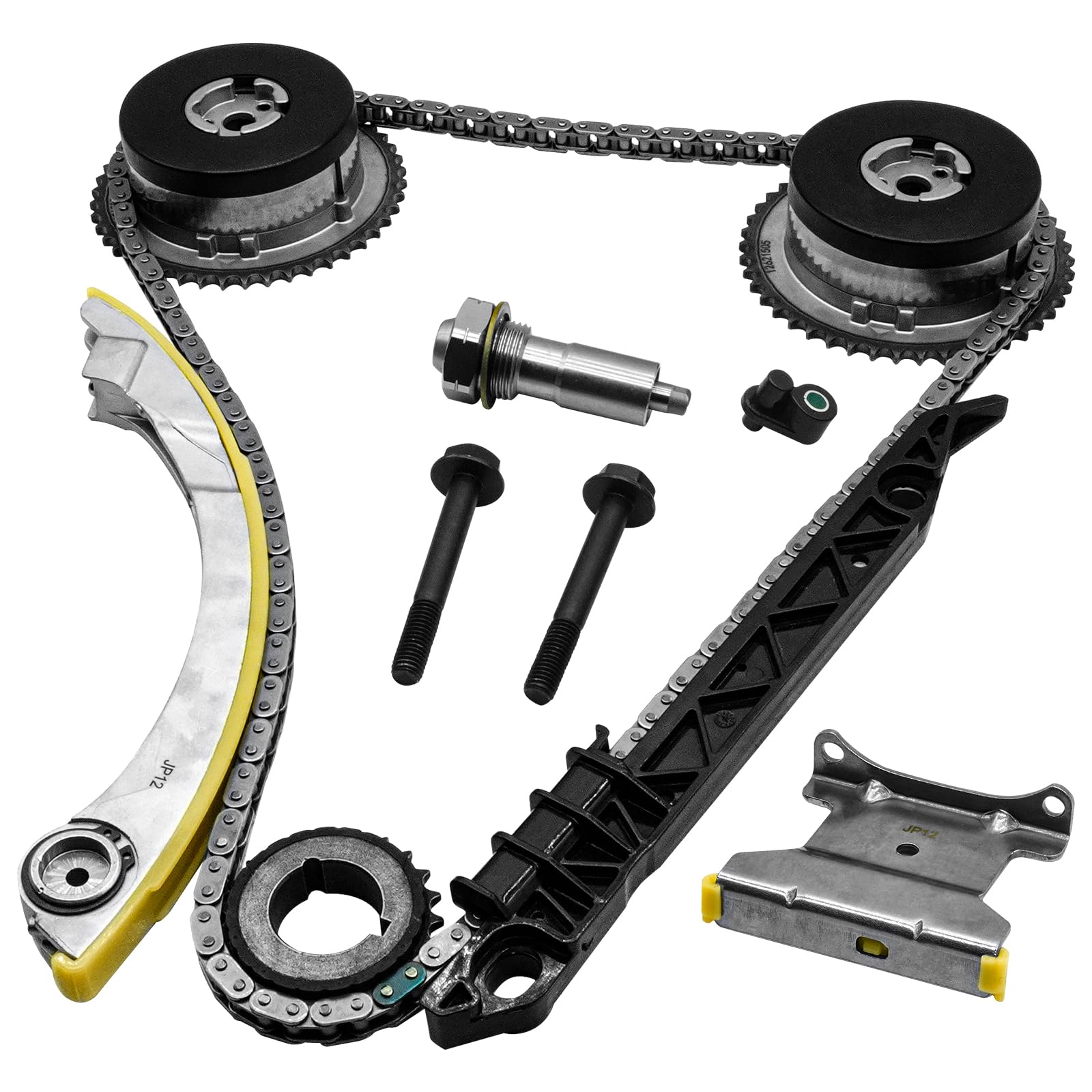 Photo 1 of 2.4 Timing Chain Kit w/Sprockets for GMC Terrain for Chevy Equinox 2.4 2011-17, for 14 Impala Malibu, for 09-10 HHR Cobalt 2.2, for Buick Regal LaCrosse Verano 2.4L Ecotec Timing Kit 9-4201s