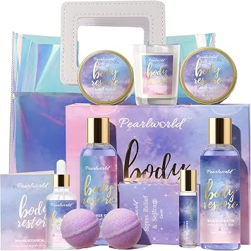 Spa Gift Set for Women, Gift Box for Women, Bath and Body Lotion Gift Basket for Teen Girls, 12 Piece Home Spa Set
