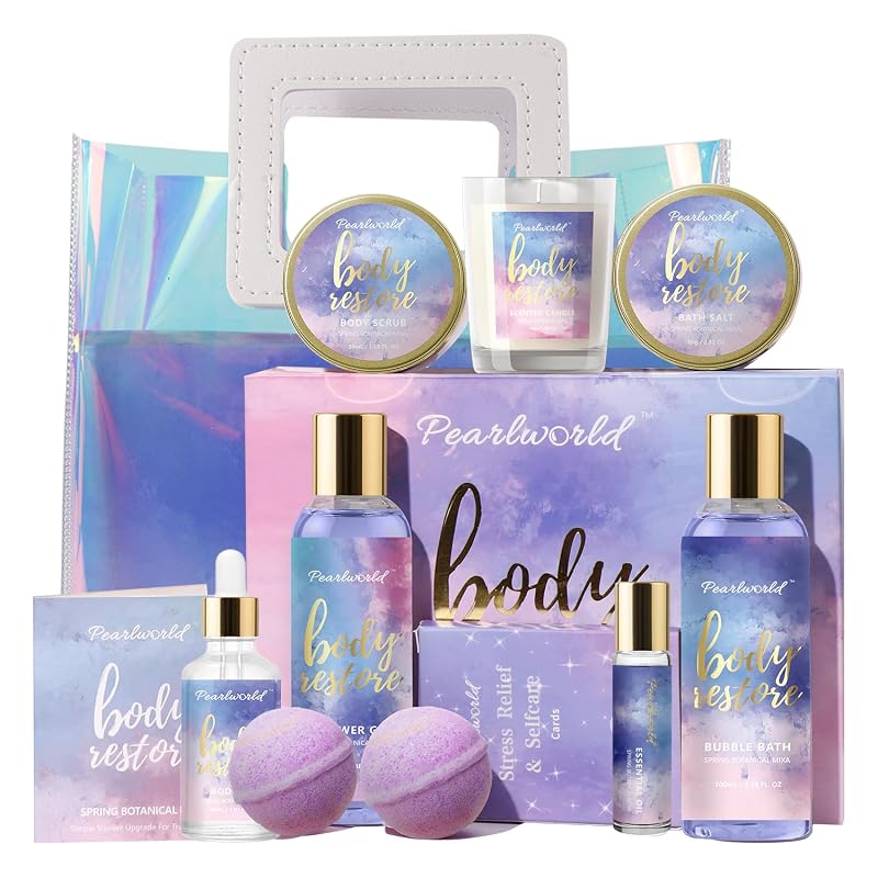 PEARLWORLD Conjunto para Banho com 12 Peças e Bolsa Reutilizável