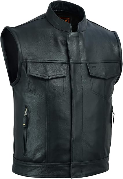 cowhide leather vest