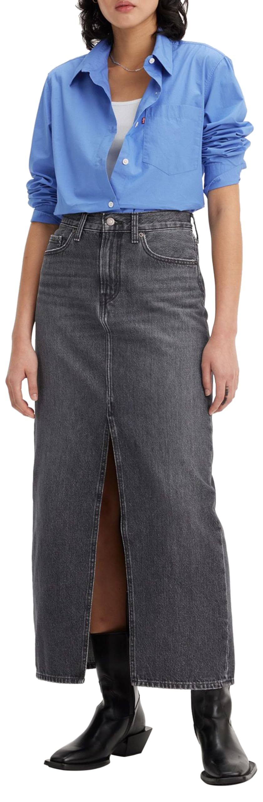 Levi's Women's Ankle Column Icon Skirt, Adventure Seeker, 23