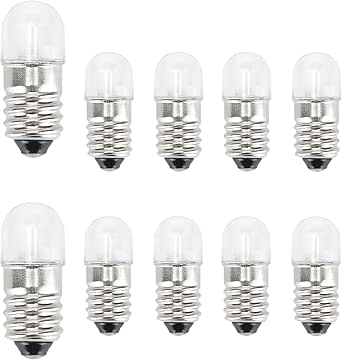 Pack Of 2 Sci-Supply Bulbs 3V E10 LED Bulb – Pack Of 2 For Flashlights, Microscopes & Small Instruments 12 V 3 W Light Bulb - Foto 9