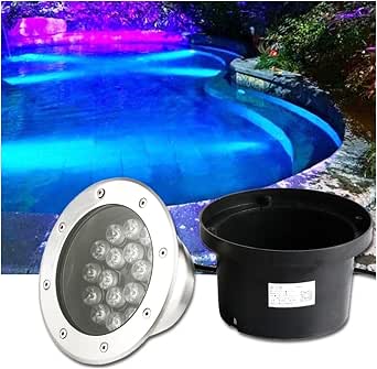 HPM 12V LED Stainless Steel Garden Pond Spot Light - 4.5W MR16 IP68 Waterproof