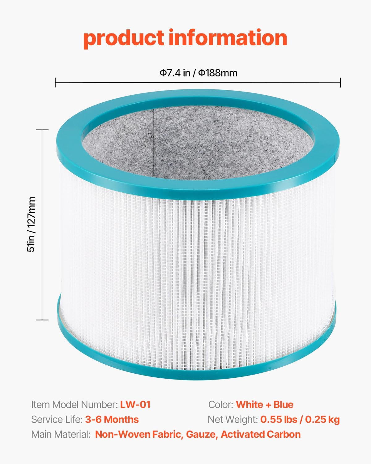 VEVOR Replacement Filter for Tower Fan