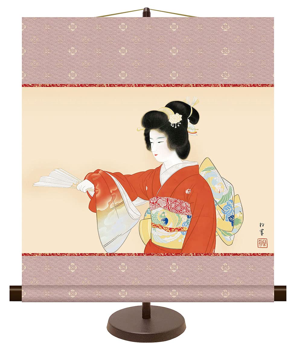 Amazon.co.jp: 掛軸 掛け軸 序の舞 上村松園 約横44.5cm×縦50cm ミニ 