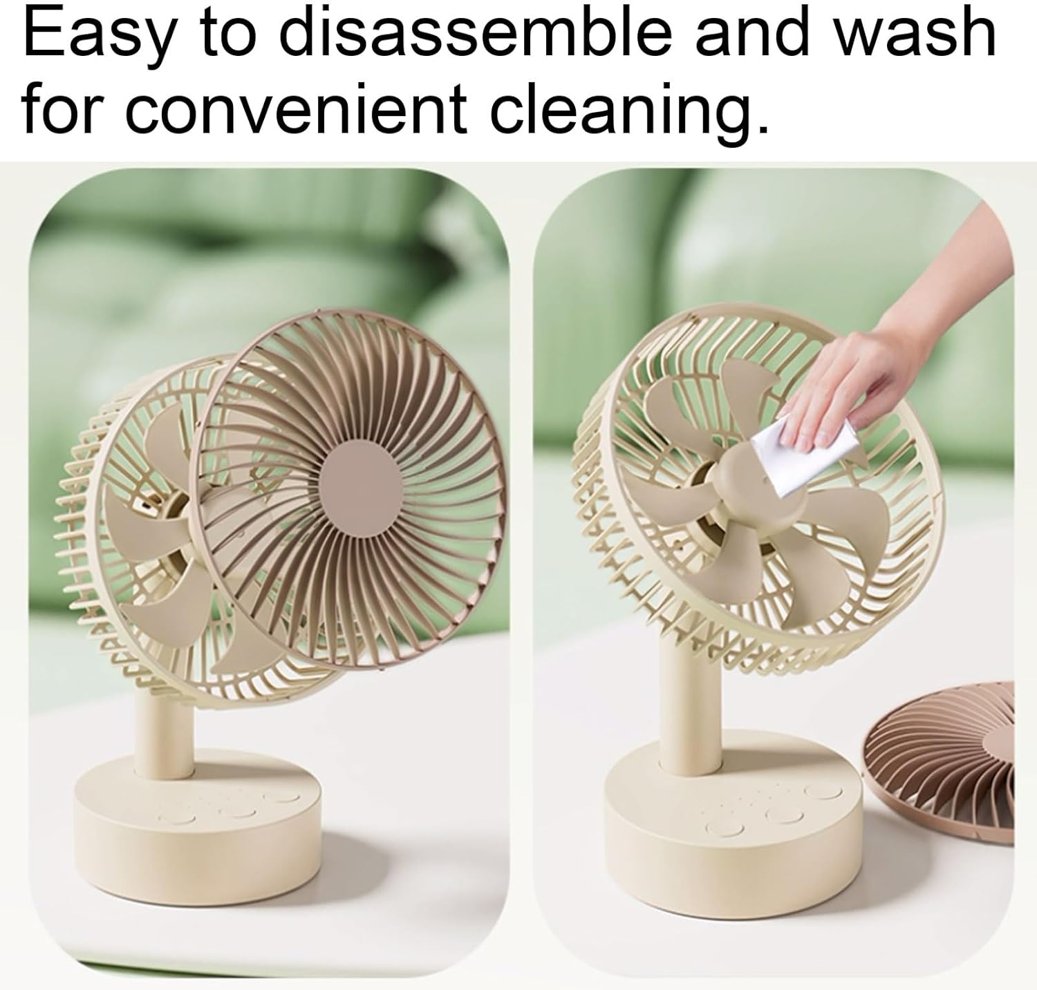 【美品】小型パーソナルデスクトップテーブルファン、強風、静かな動作 　O 小型パーソナルデスクトップテーブルファン、強風、静かな動作、ホーム