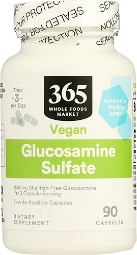 365 by Whole Foods Market, Sulfato de glucosamina de 1500 mg, 90 cápsulas vegetales