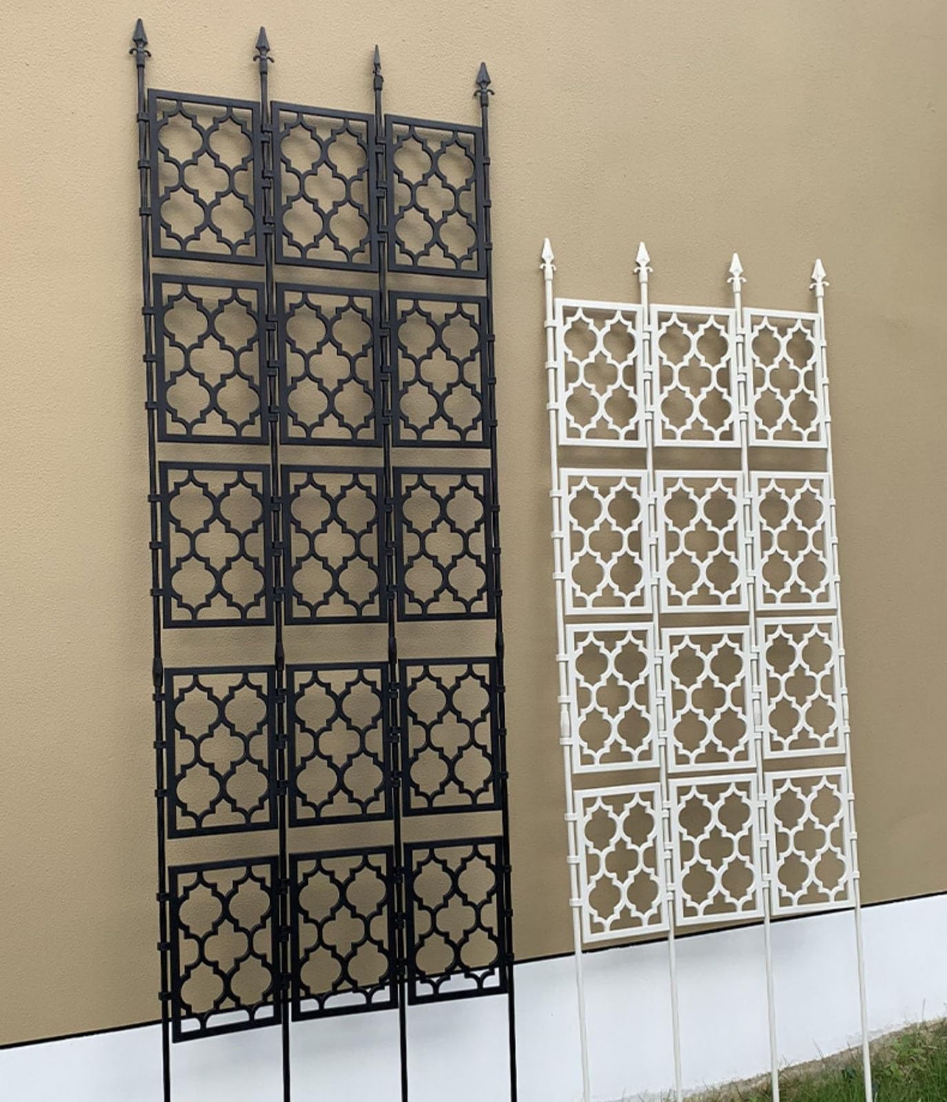 6.2/7.5/8.8FT Garden Trellis for Climbing Plants，Screen Garden Trellis Rustproof Vine Trellis for Flowers Vine Vegetable Indoor Outdoor(Color:White,Size:270cm(106.2in))
