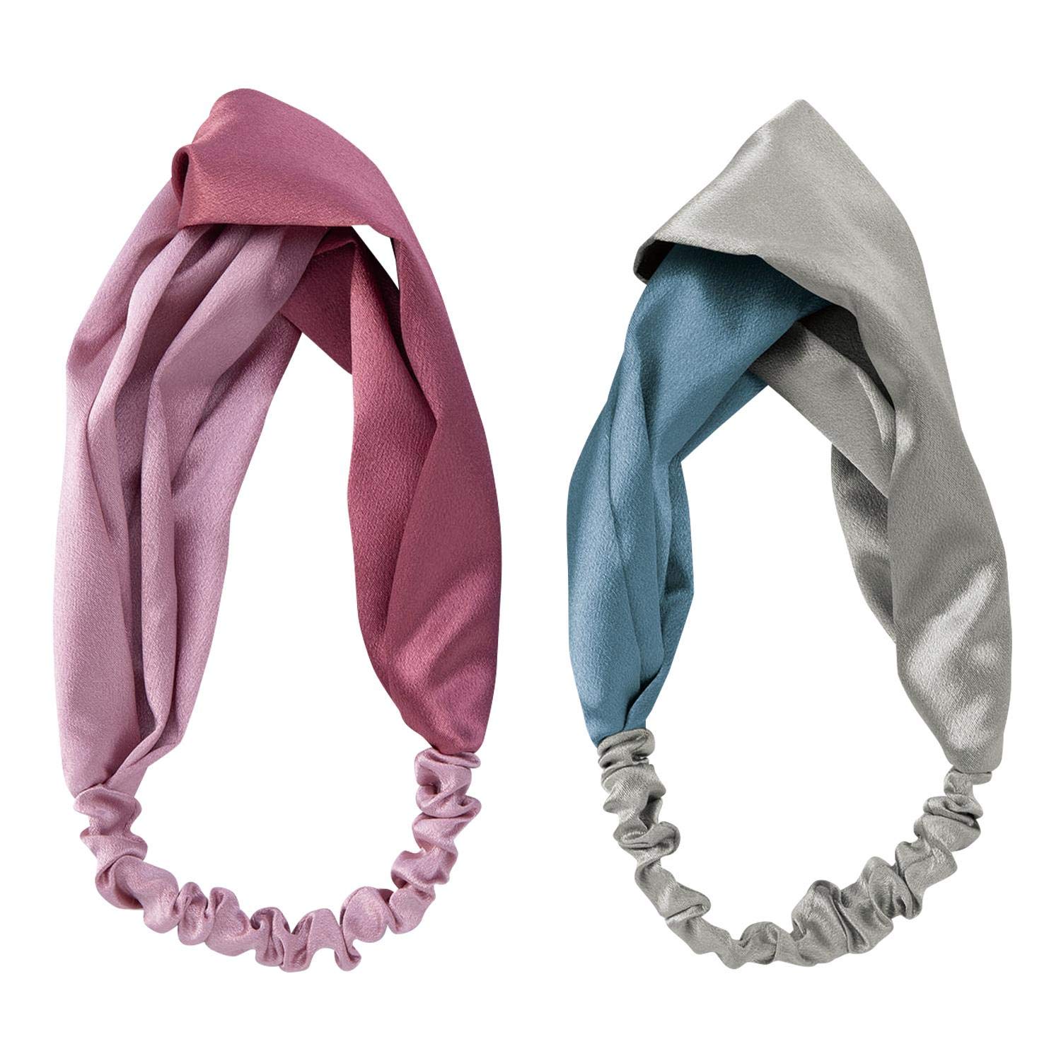 クロスターバンヘアバンド アクアグリーン➕ラベンダー 2色使い クロスターバンヘアバンド アクアグリーン➕ラベンダー 2色使い