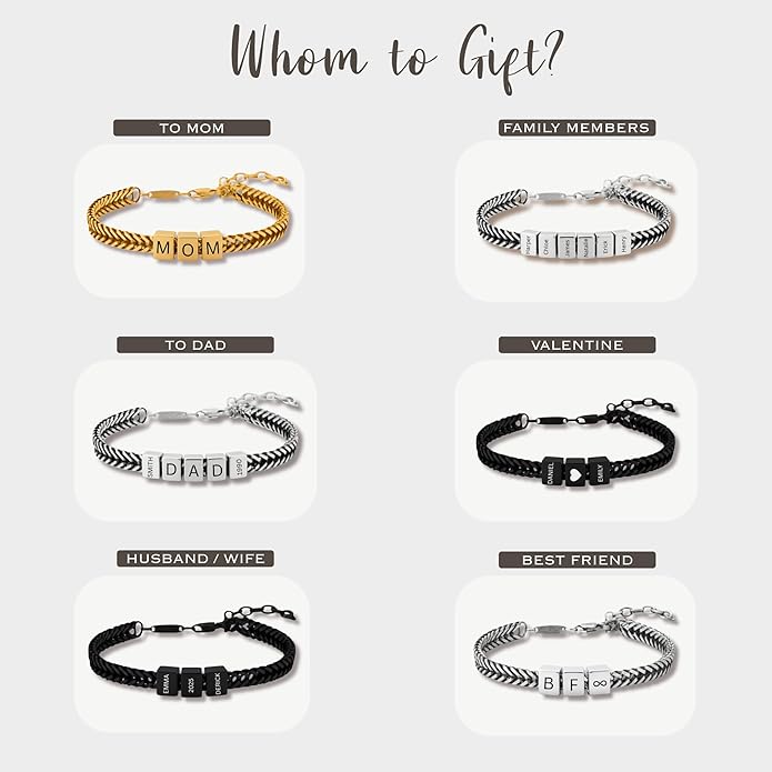 Pulsera personalizada de acero inoxidable para hombre miniatura 5