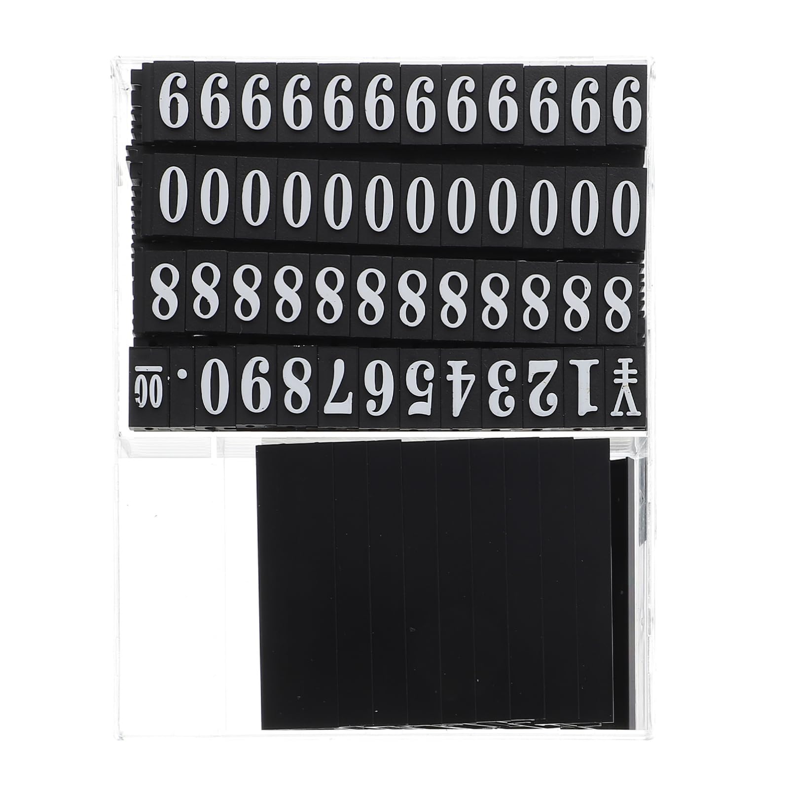 Veemoon Metal Tag Plates 1 Set Number Cube Display for Jewelry Stores Shopping Malls Retail Shops