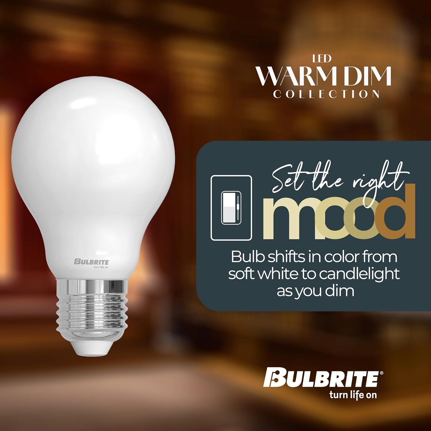 Bulbrite 776400 - LED9A19/30K-18K/WMDM/FIL/M Color Temperature Selectable LED Light Bulb