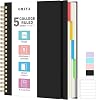 Notepad Notebook A4 Lined Notebooks with 5 Compartments and Removable Dividers 300 Sheets 100 GSM Spiral Notebook Soft Cover for Writing Work and School Supplies 21.5 x 27.9 cm