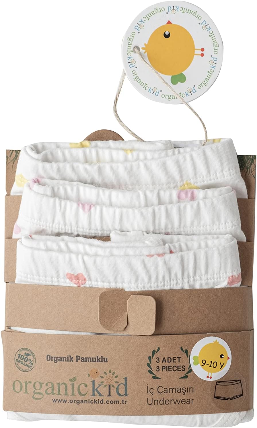 ORGANICKID Girls Organic Cotton Underwear GOTS Certified Kids Toddler Briefs Pack of 3 - Image 6