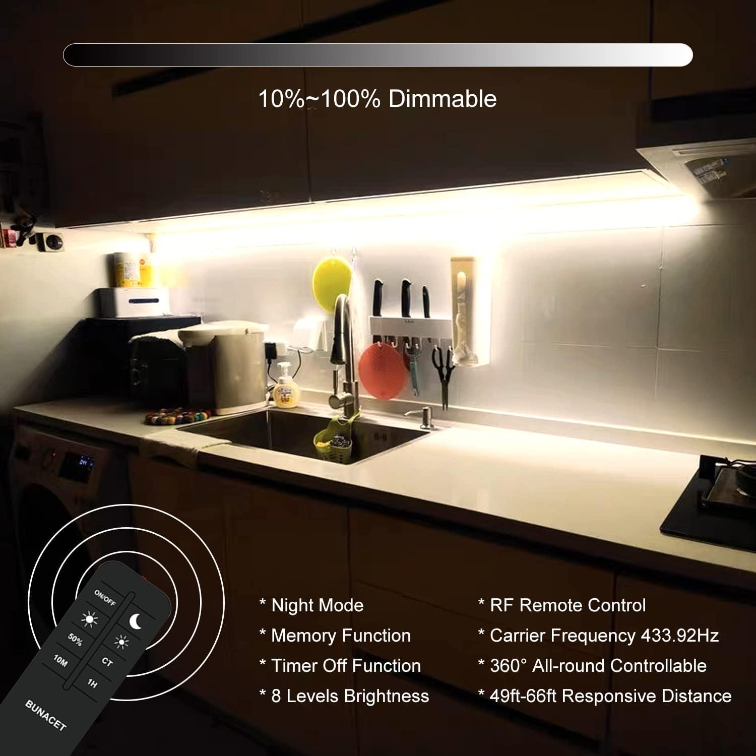 Tira LED COB 12M 24V Blanca Natural, Tira Luz LED Regulable 4000k Superbrillante, 480LED/m, CRI90 con Mando Distancia y Fuente Alimentación Luces de Cinta LED Flexible para Cocina, Dormitorio | 480 LEDs/m CRI92+ Flexible LED banda de iluminación para dorm