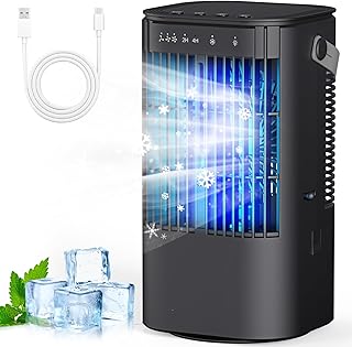 Portable air conditioners, 4-in-1 Mini air conditioner Fan, Small air conditioner with 1000ml water tank, 3 Speeds, Adjust Price In India