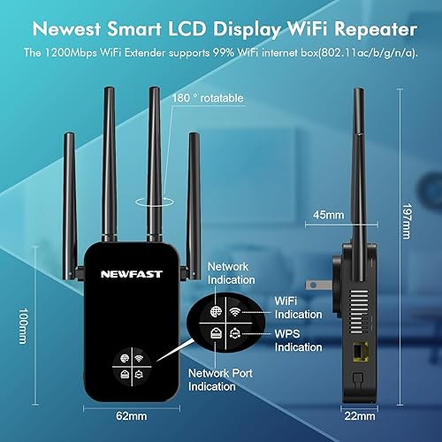 Miniatura 2 de NEWFAST Extensor de alcance WiFi 1200Mbps
