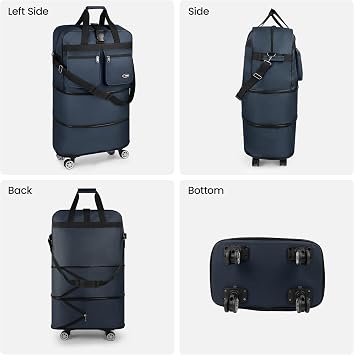 30'' Expandable Rolling Duffle Bag w/Wheels,Foldable