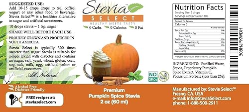 Miniatura 4 de Stevia Select Stevia Drops Pumpkin Spice, Caramel, & Maple Keto Coffee Sabores Sin Azúcar Paquete Paquete (3) Sabor Stevia 2 Oz.