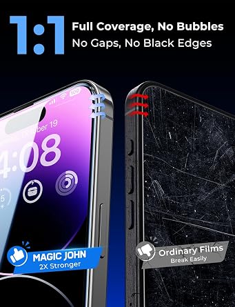 MAGIC JOHN 2 Pack for iPhone 14 Pro Max Screen Protector