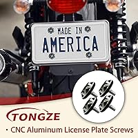 Vista 2 de Tornillos para placa de matrícula: kit de tornillos de pernos M6 para placa de matrícula entallados CNC en aleación de aluminio para automóviles