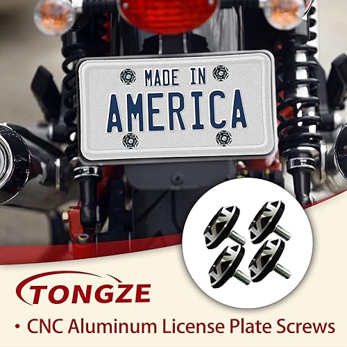 Miniatura 2 de Tornillos para matrícula tornillos M6, kit de tornillos para placa de matrícula, aleación de aluminio tallada CNC, automóviles, camiones,