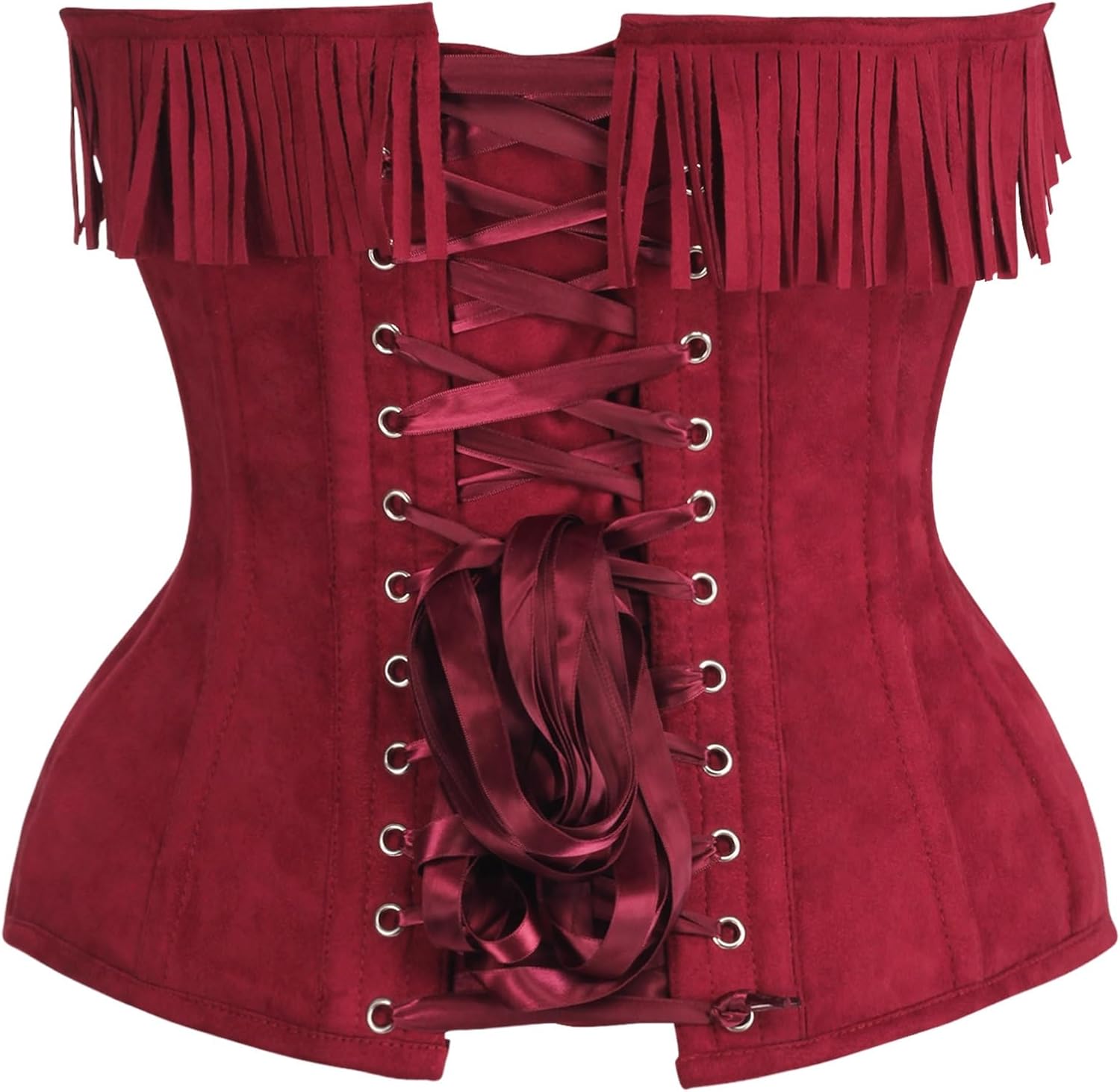 Daisy corsets Women's Daisy Corsets Womens Suede Steel Boned Corset Bustier Top Western & Plus Size