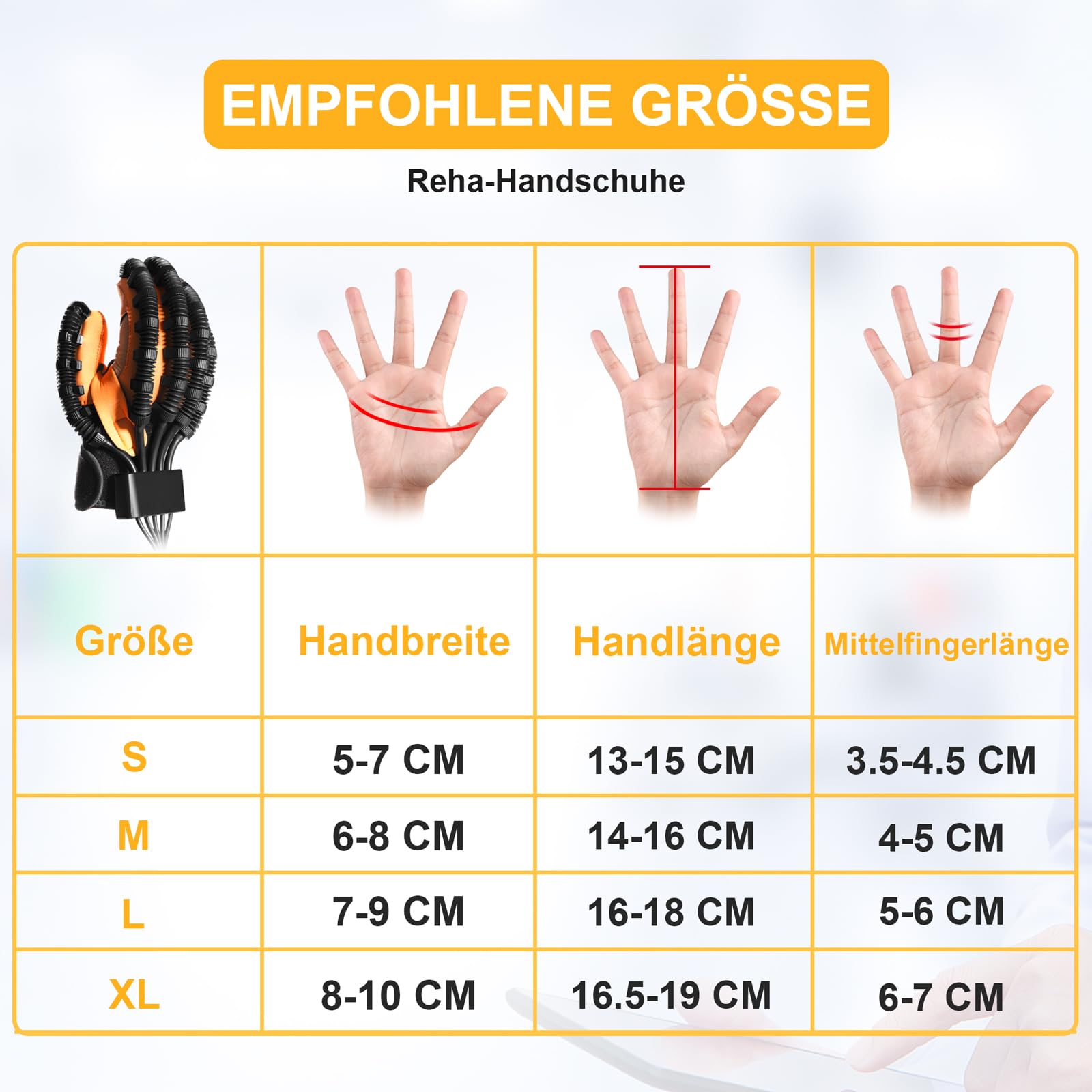 Rehabilitation Roboter Handschuhe,Rehabilitation Handschuhe Für Schlaganfall,Hemiparese(XL-Rechte Hand)