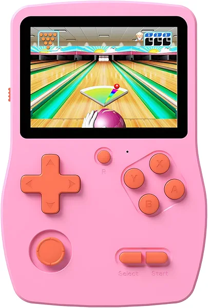 32 Bit Handheld Game for Kids Preloaded 139 Retro Video Games, 3.0'' IPS Screen and Rechargeable Battery Portable Gaming System, Mini Travel Electronic Toy Gifts for Boys Girls (Pink)